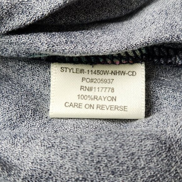 Love Stitch Navy Floral Top Womens Small Tie Sleeves Pink Green Cottagecore - Picture 5 of 8